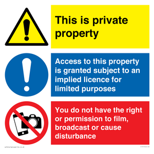 This is private property - No implied license - You do not have the right to film